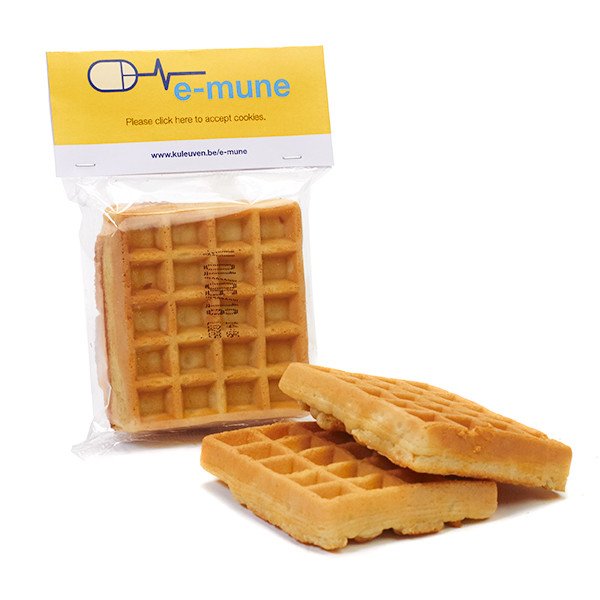 2 zachte wafels in flowpack