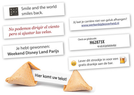 Fortune Cookies met eigen tekst