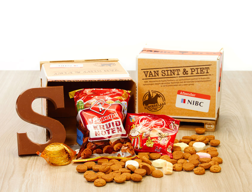 Een pallet lekkernijen met de post verzonden