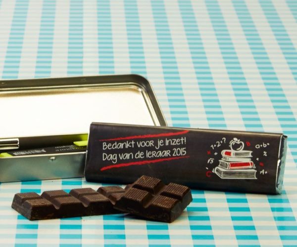 Chocoladereep: bedankje voor alle leerkrachten