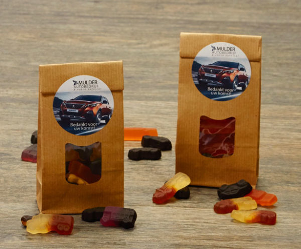 Bedankt voor uw komst! Zakje Autodrop