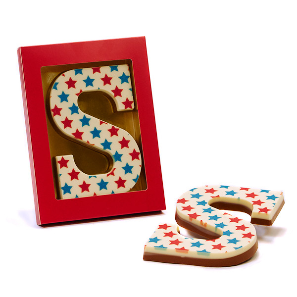 chocoladeletter met print