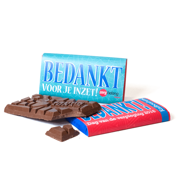 Heerlijke Tony Chocolonely repen in diverse smaken voor leraren.