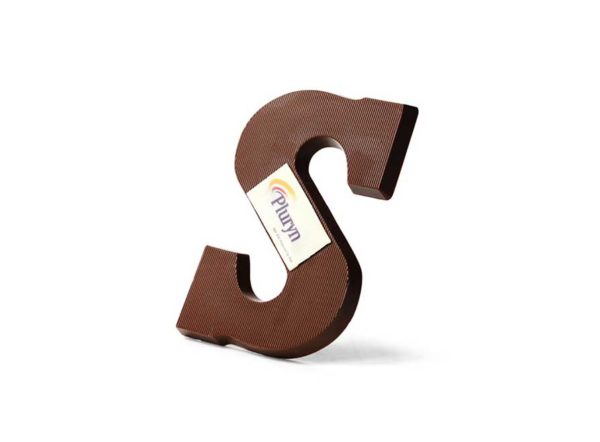 Chocoladeletter A t/m Z met eigen logo